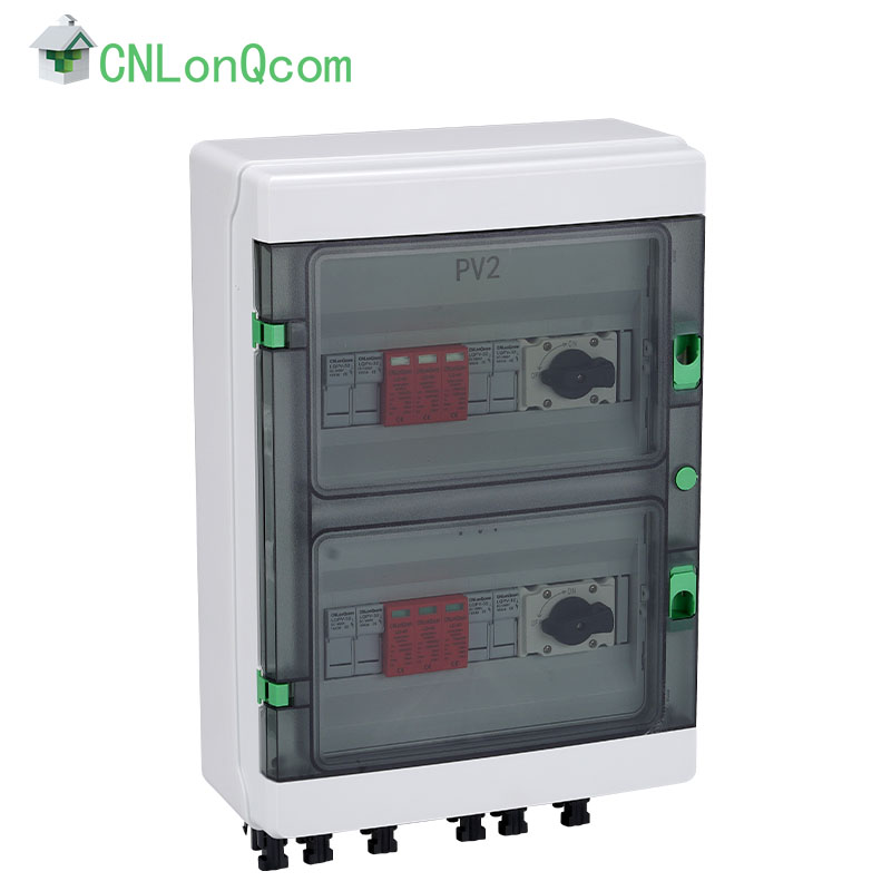 प्लास्टिक DC1000V कंबाइनर बॉक्स 4 इन और 2 आउट